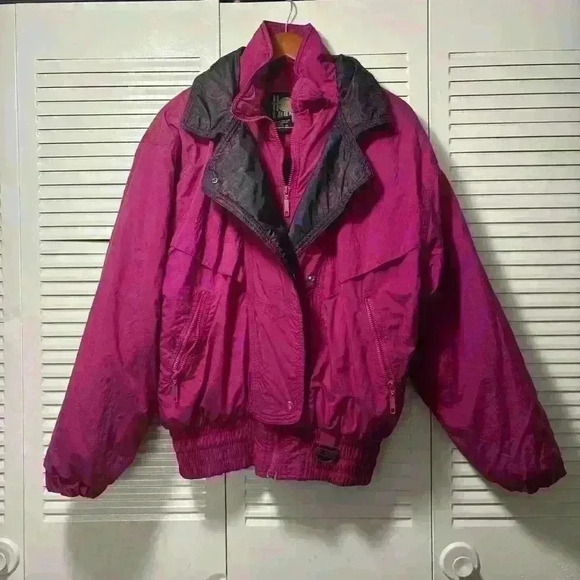 Hot Music Vintage 80s 90s Purple Pink Ski Jacket Size XL - Picture 1 of 13